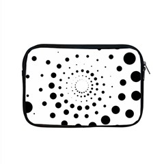 Abstract Black And White Polka Dots Apple Macbook Pro 15  Zipper Case by SpinnyChairDesigns