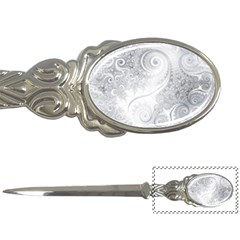 White Silver Swirls Pattern Letter Opener by SpinnyChairDesigns