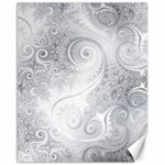 White Silver Swirls Pattern Canvas 16  x 20  15.75 x19.29  Canvas - 1