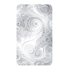 White Silver Swirls Pattern Memory Card Reader (rectangular) by SpinnyChairDesigns