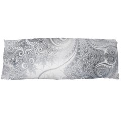 White Silver Swirls Pattern Body Pillow Case Dakimakura (two Sides) by SpinnyChairDesigns