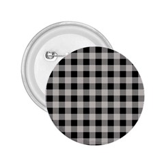 Black And White Buffalo Plaid 2 25  Buttons by SpinnyChairDesigns