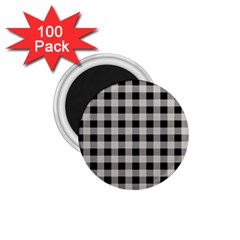 Black And White Buffalo Plaid 1 75  Magnets (100 Pack)  by SpinnyChairDesigns