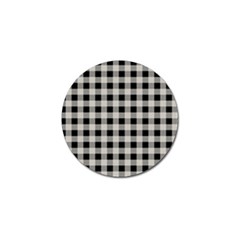 Black And White Buffalo Plaid Golf Ball Marker (10 Pack) by SpinnyChairDesigns