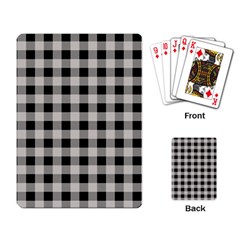 Black And White Buffalo Plaid Playing Cards Single Design (rectangle) by SpinnyChairDesigns