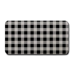 Black And White Buffalo Plaid Medium Bar Mats by SpinnyChairDesigns