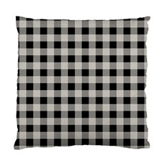 Black And White Buffalo Plaid Standard Cushion Case (one Side) by SpinnyChairDesigns