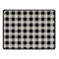 Black And White Buffalo Plaid Fleece Blanket (small) by SpinnyChairDesigns