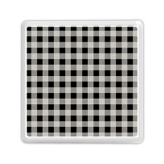 Black And White Buffalo Plaid Memory Card Reader (square) by SpinnyChairDesigns