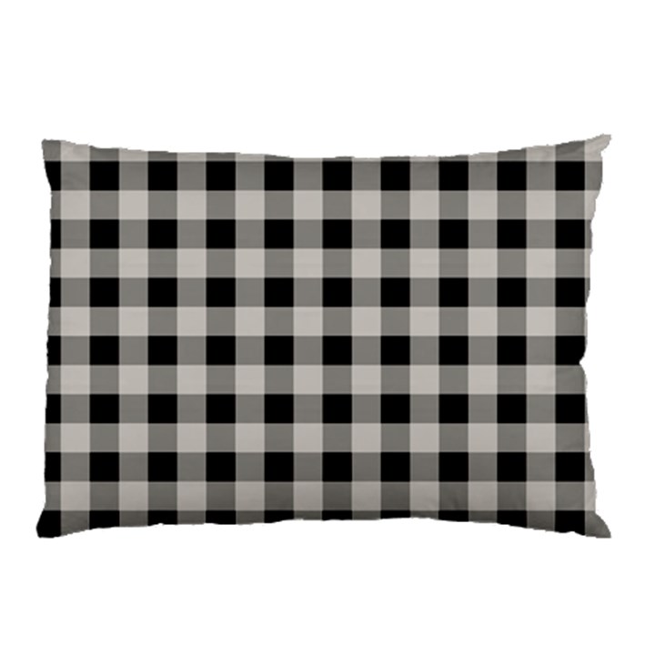 Black and White Buffalo Plaid Pillow Case (Two Sides)