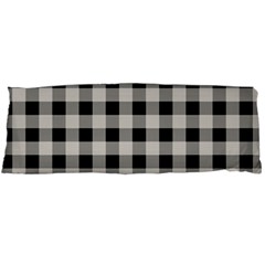 Black And White Buffalo Plaid Body Pillow Case (dakimakura) by SpinnyChairDesigns