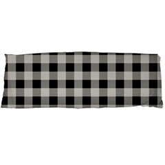 Black And White Buffalo Plaid Body Pillow Case Dakimakura (two Sides) by SpinnyChairDesigns