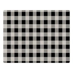 Black And White Buffalo Plaid Double Sided Flano Blanket (large)  by SpinnyChairDesigns