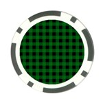 Black Dark Green Buffalo Plaid Poker Chip Card Guard (10 pack) Back