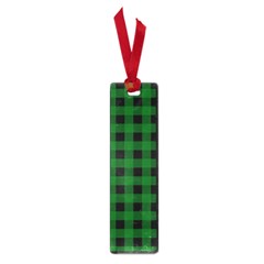 Black Dark Green Buffalo Plaid Small Book Marks by SpinnyChairDesigns