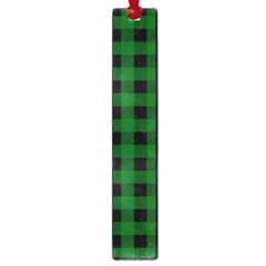 Black Dark Green Buffalo Plaid Large Book Marks by SpinnyChairDesigns