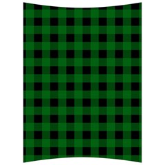 Black Dark Green Buffalo Plaid Back Support Cushion by SpinnyChairDesigns