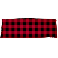 Dark Pink Black Buffalo Plaid Body Pillow Case Dakimakura (two Sides) by SpinnyChairDesigns