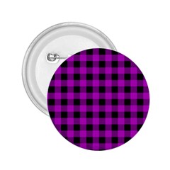 Purple Black Buffalo Plaid 2 25  Buttons by SpinnyChairDesigns