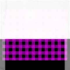 Purple Black Buffalo Plaid Rectangular Jigsaw Puzzl by SpinnyChairDesigns