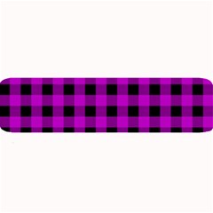 Purple Black Buffalo Plaid Large Bar Mats by SpinnyChairDesigns