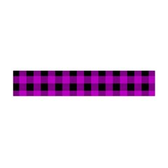 Purple Black Buffalo Plaid Flano Scarf (mini) by SpinnyChairDesigns