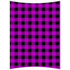 Purple Black Buffalo Plaid Back Support Cushion by SpinnyChairDesigns