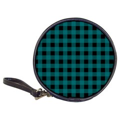 Teal Black Buffalo Plaid Classic 20-cd Wallets by SpinnyChairDesigns