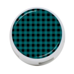 Teal Black Buffalo Plaid 4-port Usb Hub (one Side) by SpinnyChairDesigns