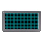 Teal Black Buffalo Plaid Memory Card Reader (Mini) Front