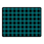 Teal Black Buffalo Plaid Double Sided Fleece Blanket (Small)  45 x34  Blanket Front