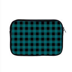 Teal Black Buffalo Plaid Apple Macbook Pro 15  Zipper Case by SpinnyChairDesigns