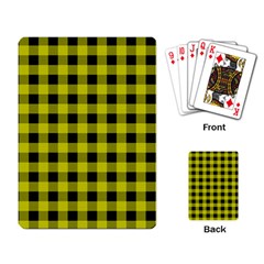 Yellow Black Buffalo Plaid Playing Cards Single Design (Rectangle)