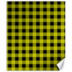 Yellow Black Buffalo Plaid Canvas 8  x 10 