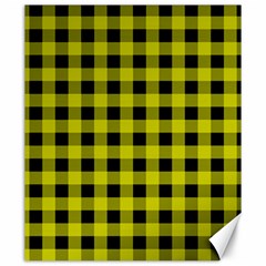 Yellow Black Buffalo Plaid Canvas 20  x 24 