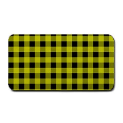 Yellow Black Buffalo Plaid Medium Bar Mats