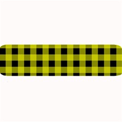 Yellow Black Buffalo Plaid Large Bar Mats