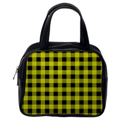 Yellow Black Buffalo Plaid Classic Handbag (One Side)