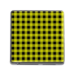 Yellow Black Buffalo Plaid Memory Card Reader (Square 5 Slot)