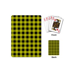 Yellow Black Buffalo Plaid Playing Cards Single Design (Mini)