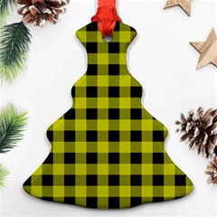 Yellow Black Buffalo Plaid Ornament (Christmas Tree) 