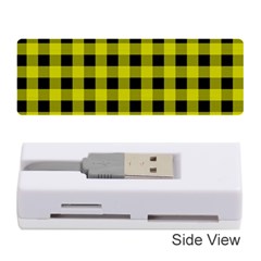 Yellow Black Buffalo Plaid Memory Card Reader (Stick)