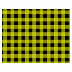 Yellow Black Buffalo Plaid Double Sided Flano Blanket (Medium) 