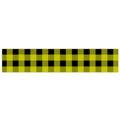 Yellow Black Buffalo Plaid Small Flano Scarf