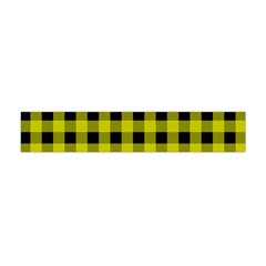 Yellow Black Buffalo Plaid Flano Scarf (mini) by SpinnyChairDesigns