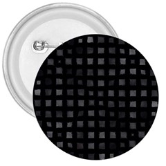 Abstract Black Checkered Pattern 3  Buttons by SpinnyChairDesigns