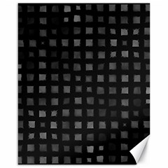 Abstract Black Checkered Pattern Canvas 16  X 20  by SpinnyChairDesigns