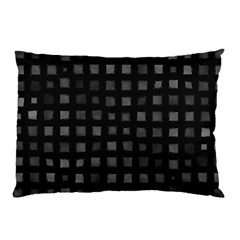 Abstract Black Checkered Pattern Pillow Case by SpinnyChairDesigns