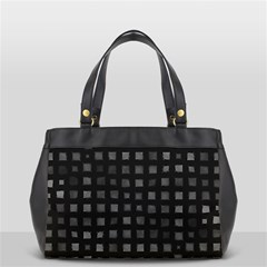 Abstract Black Checkered Pattern Oversize Office Handbag by SpinnyChairDesigns