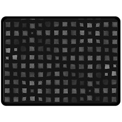 Abstract Black Checkered Pattern Double Sided Fleece Blanket (large)  by SpinnyChairDesigns